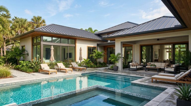 Modern Standing Seam Metal Roof Installation