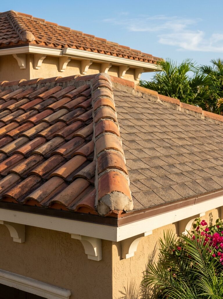 Concrete Flat Slab Tile Roof Replacement